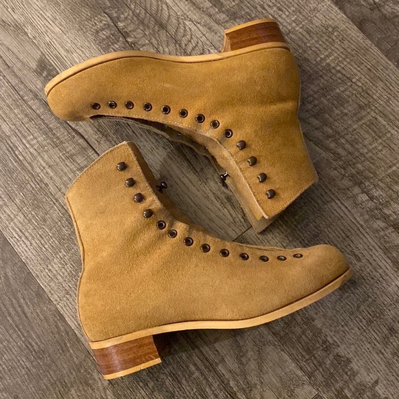 VINTAGE Riedell | Model 130M BOOTS ONLY Mens Size 5 Tan Discontinued Rental W6.5 - Picture 12 of 17